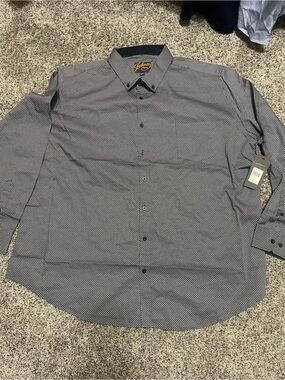 johnnie-O Men's Navy Microdot Dress Shirt